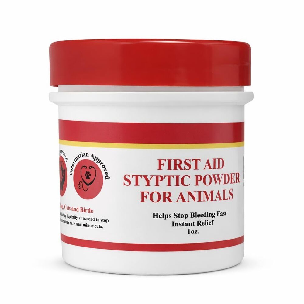 Styptic Powder for Dogs, Cats, and Birds (1 oz) - Fast-Acting Blood Stop